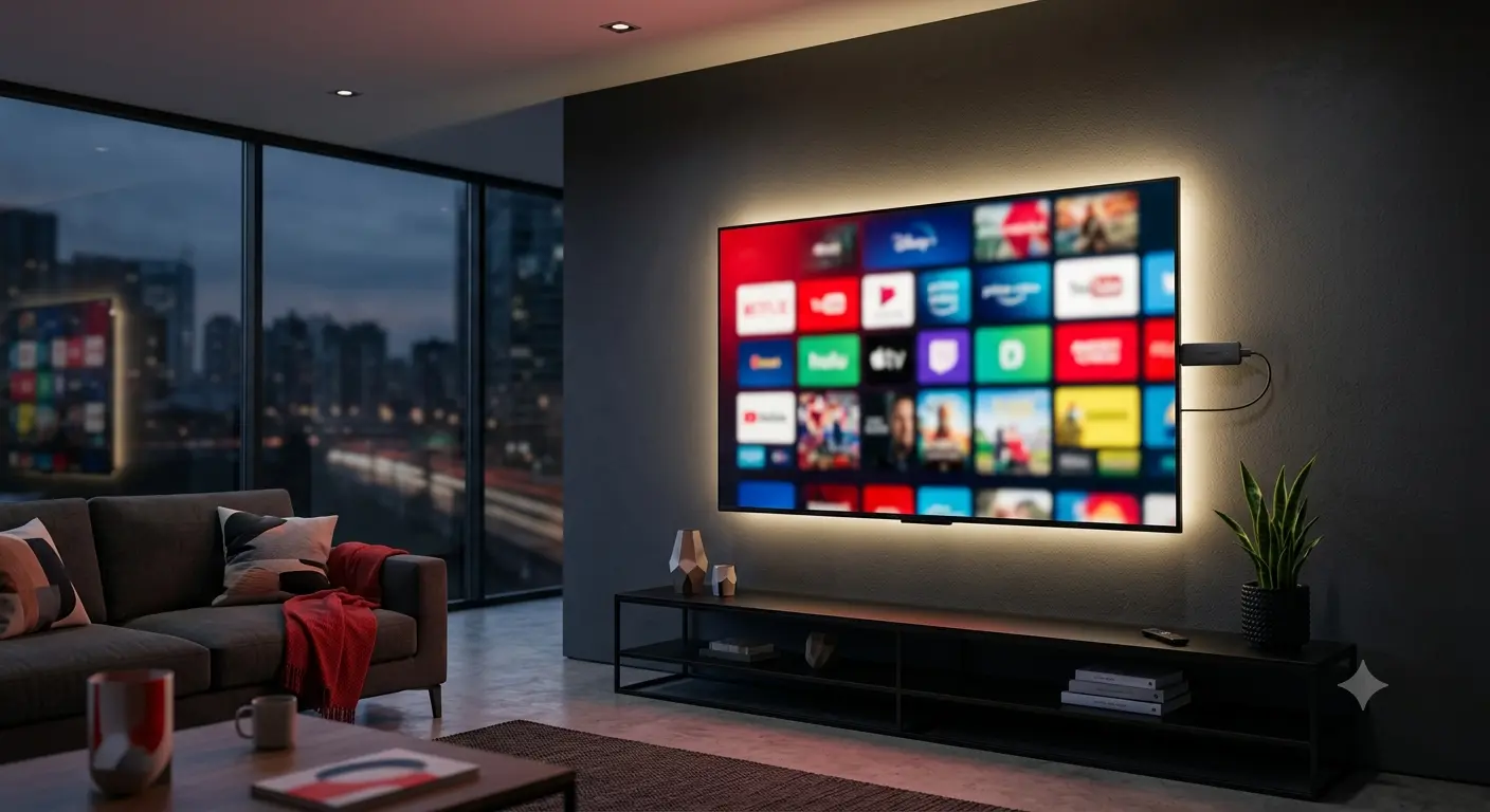 IPTV na Fire TV Stick – przystawka Amazona podłączona do telewizora