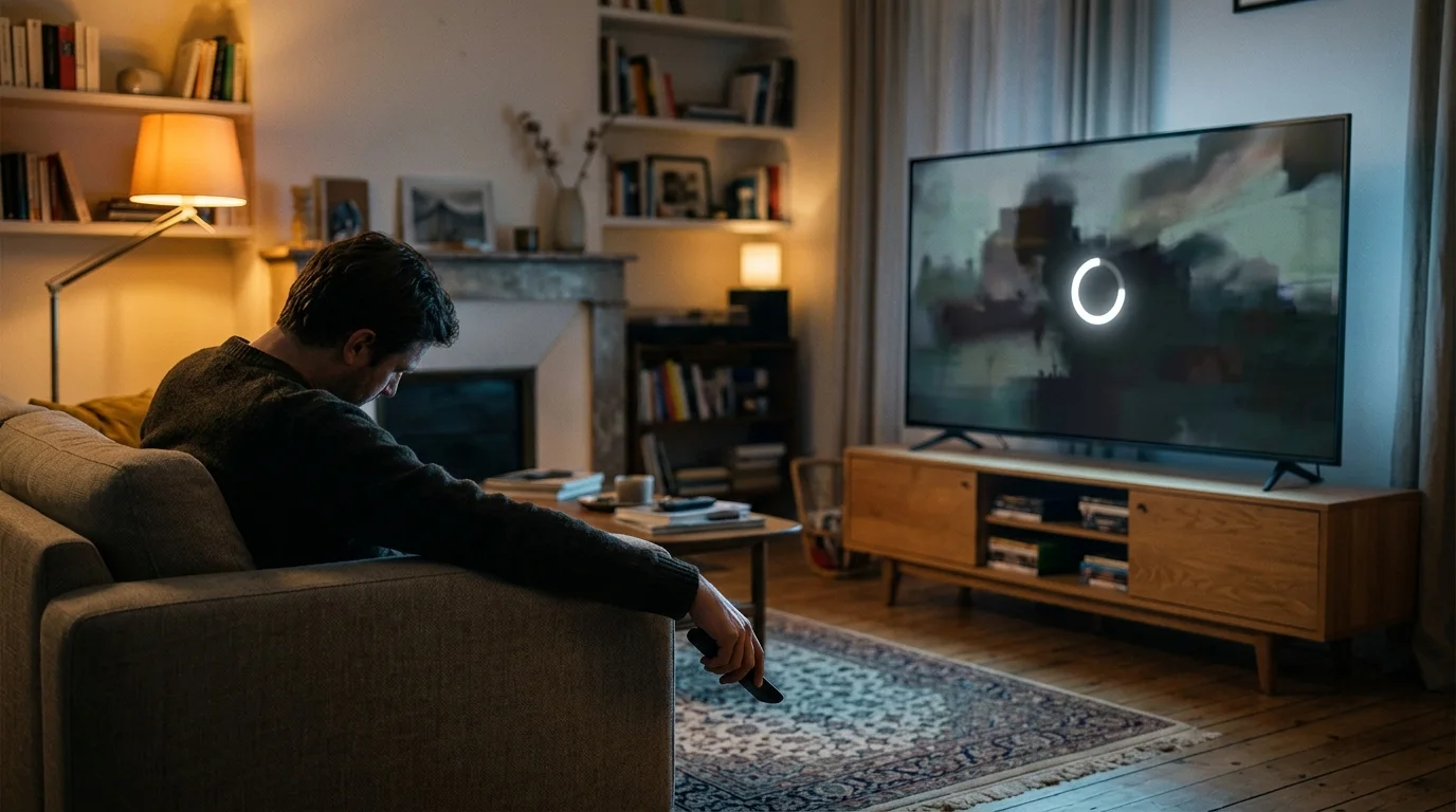 IPTV się zacina – kręcące się kółko buforowania na ekranie telewizora