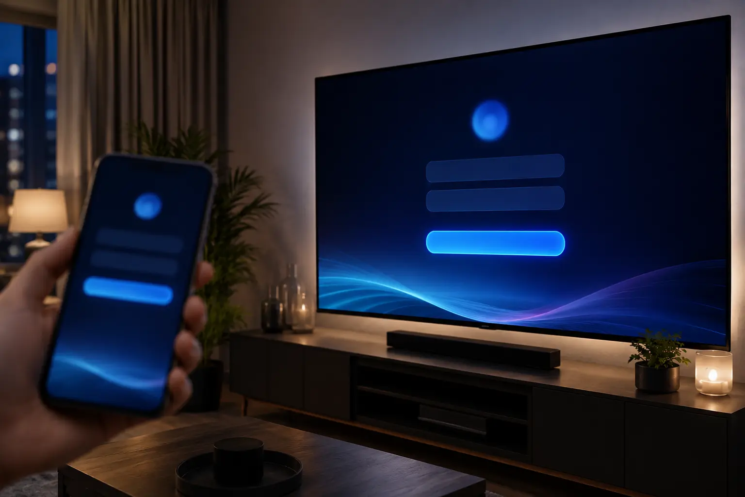 Konfiguracja IPTV Smarters Pro – ekran logowania Xtream Codes na telewizorze i telefonie