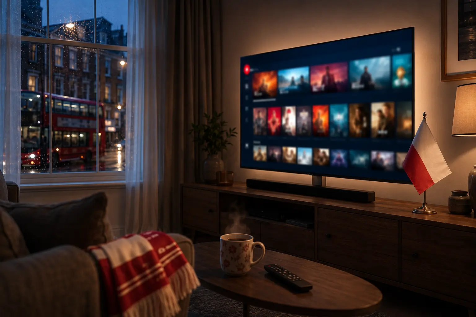 Konfiguracja polskiej telewizji IPTV w UK na telewizorze i telefonie